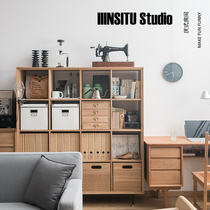 Anorexic room opening box Grack solid wood shelve containing bookshelves Doge living room Book room Home Small family Type