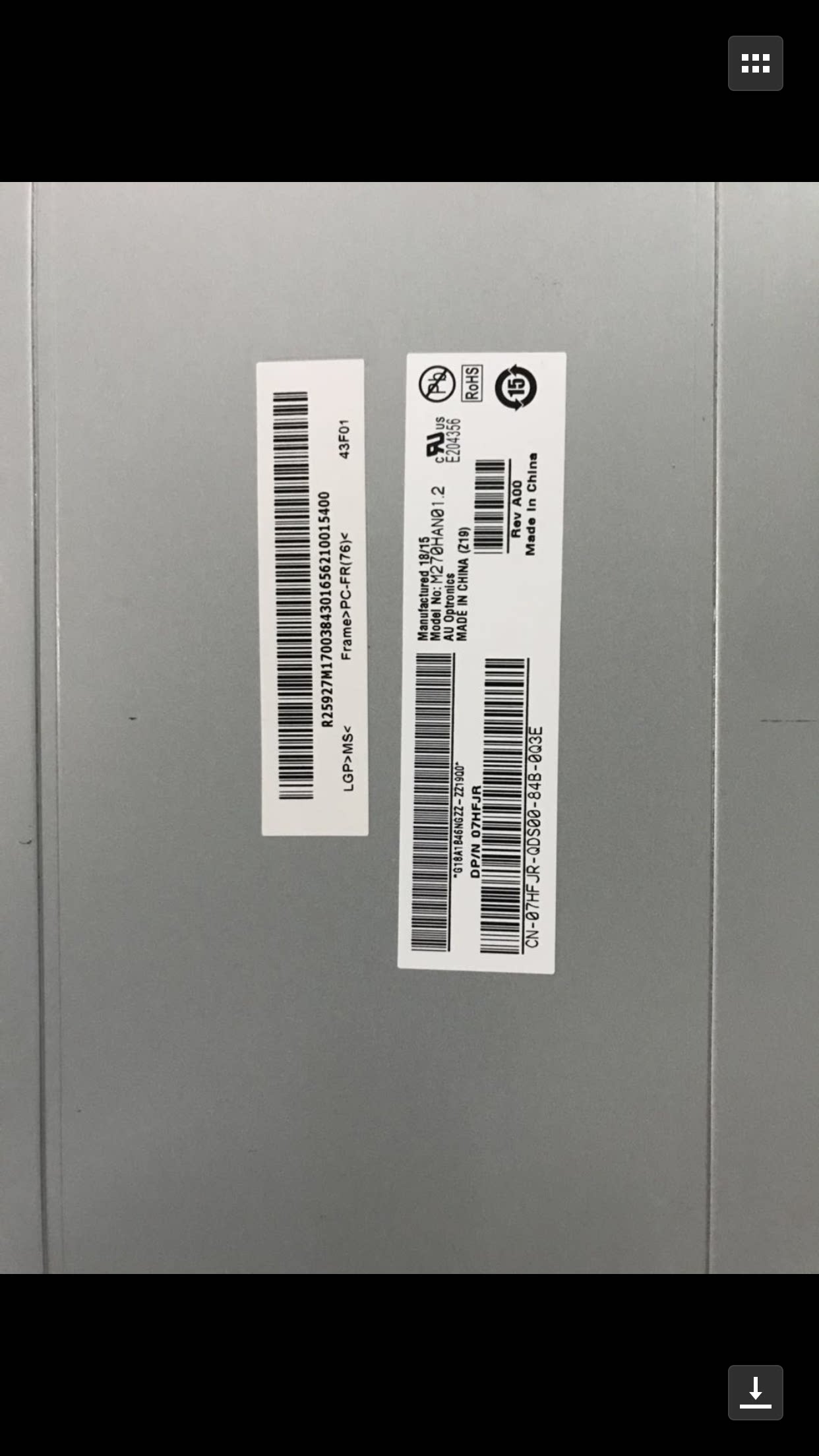 Brand new original pack without frame AU Youda M270HAN01 2 liquid crystal screen