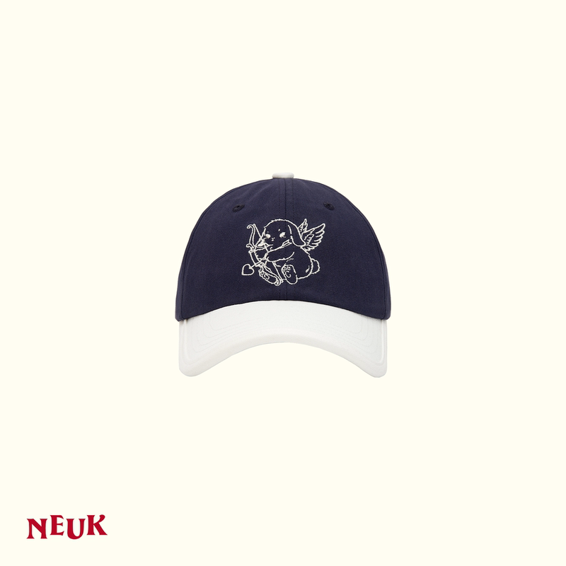 【Sun Qian Same Style】Neuk「Love Cupid Rabbit」Original Embroidery Color-Block Trim Baseball Cap 【Sun Qian Same Style】Neuk「Love Cupid Rabbit」Original Embroidery Color-Block Trim Baseball Cap