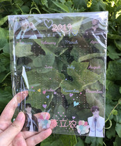  Transparent card calendar Cai Xukun Spot order fan support Mini transparent calendar Boarding pass customization