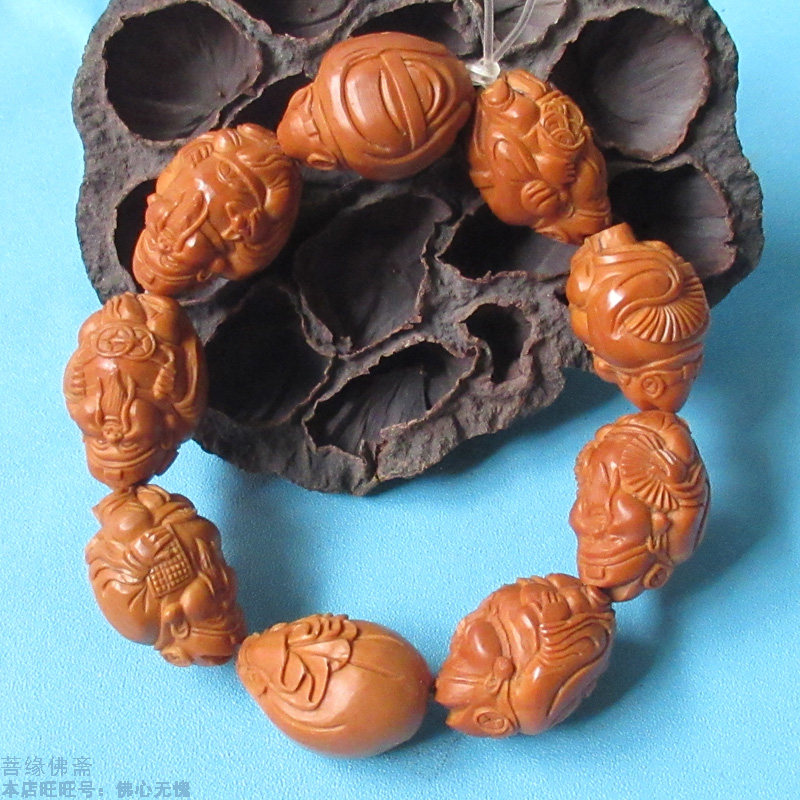 Olive core raw material men and women hand string big seed string Arhat Maitreya golden toad light pearl source of life bamboo blessing fine carving