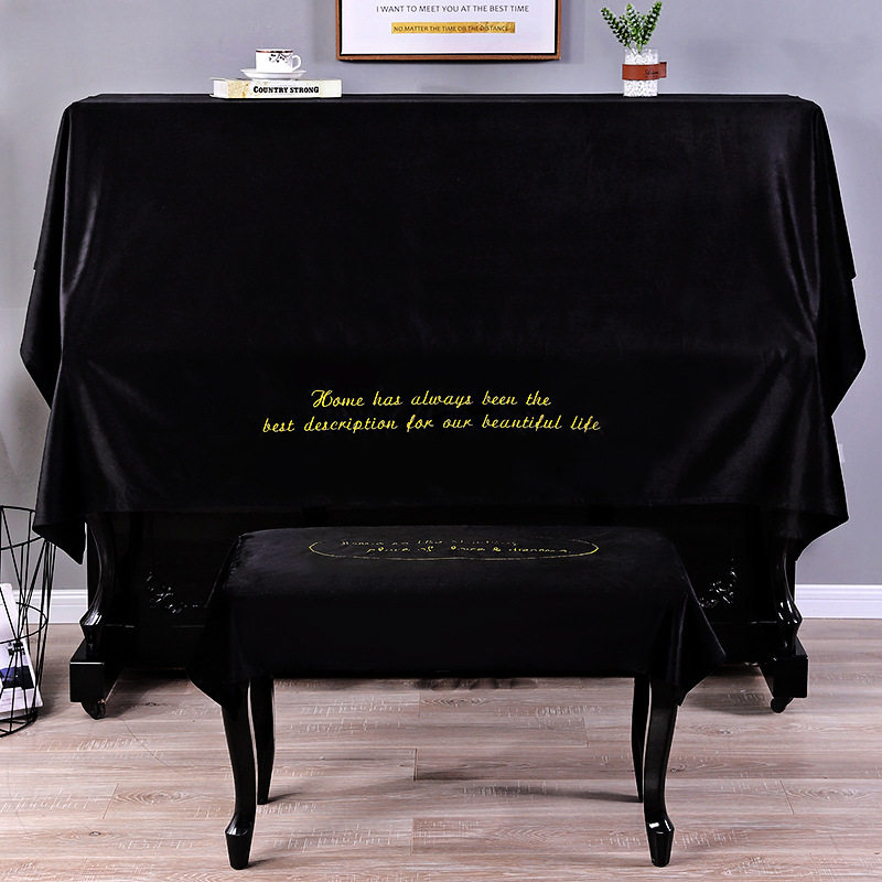 Vertical piano semi-cover piano cover dust-proof shawl thickness