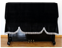 Piano dust cloth simple solid color modern Italian velvet thickened piano black cloth