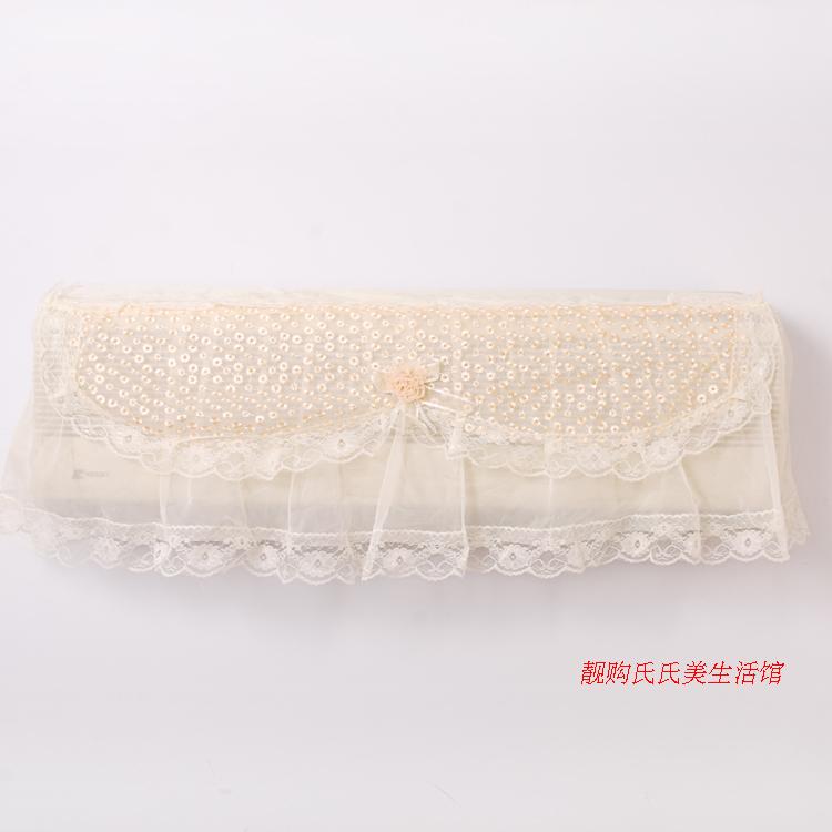 Beauty Gli Air conditioning Hood Field Lace Cloth Art Wall-mounted Cold Air Hood Hanging Air Conditioning Hood Water Crystal Love