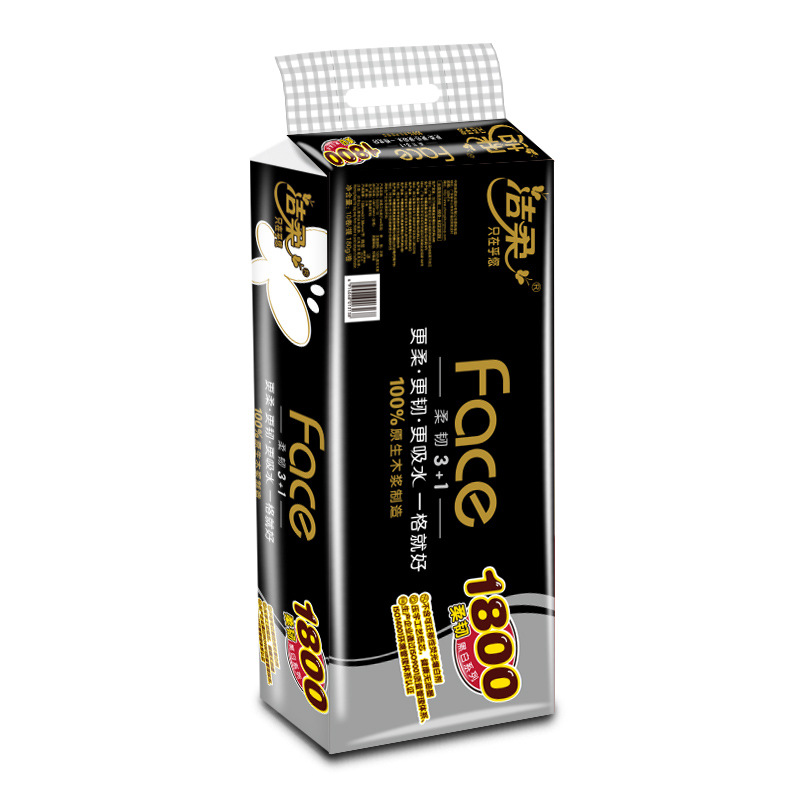 Jierou face cored roll paper 4 layers 180g 10 rolls toilet paper household toilet paper - Taobao