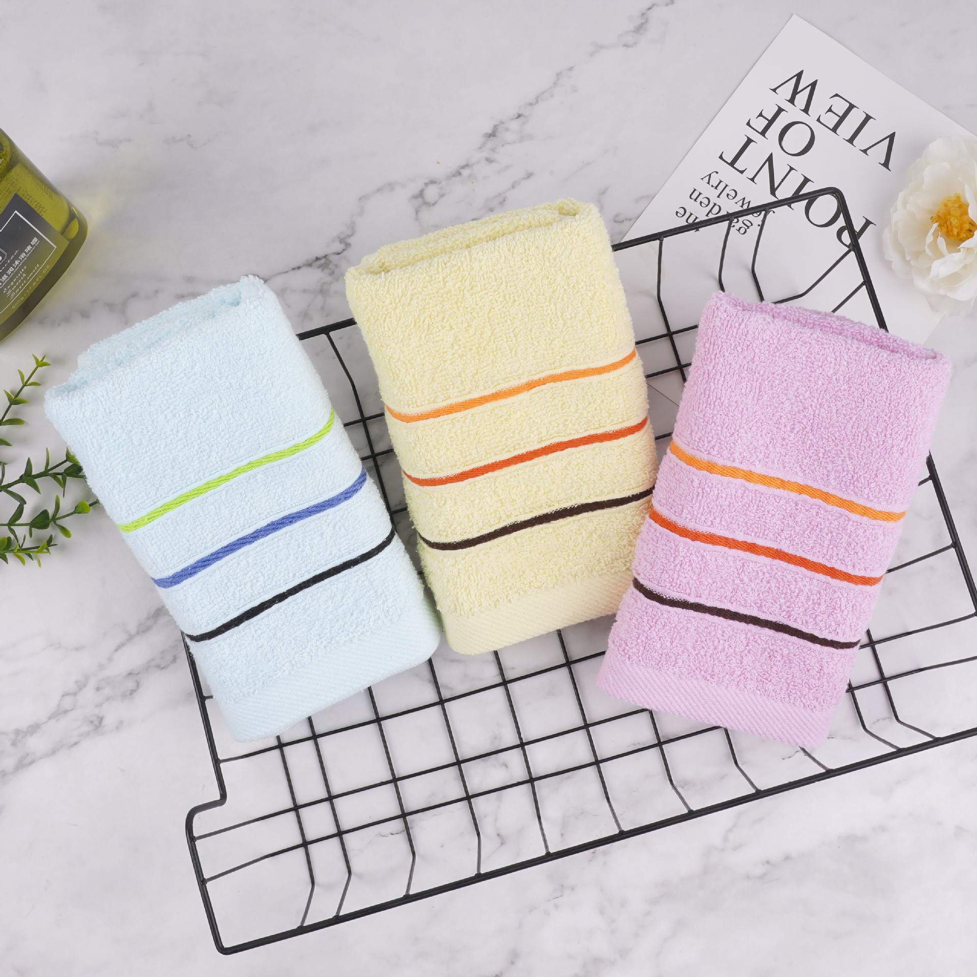 (Towel cotton) Adult household absorbent towel pure cotton face towel