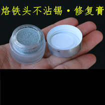 Soldering iron tip oxidized black non-stick tin repair paste instead of resurrection stone