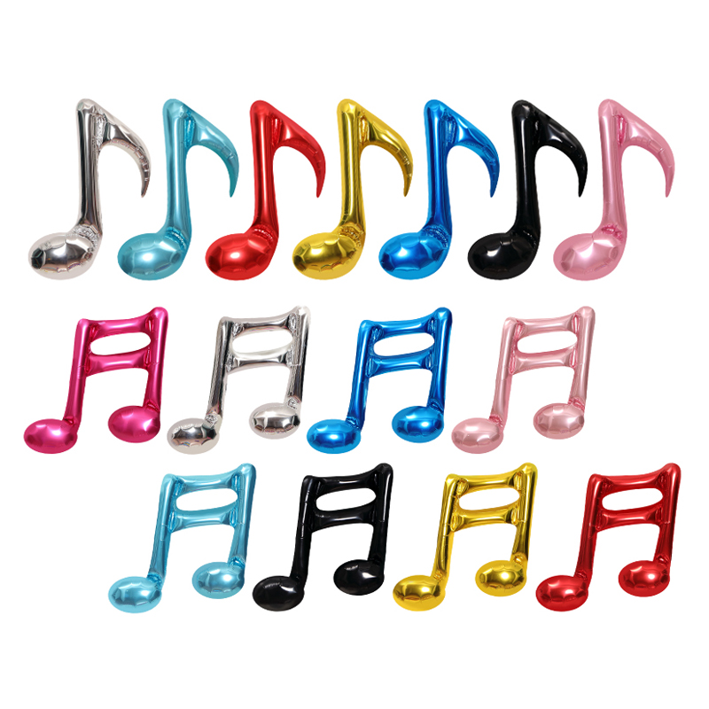 Musical Instrument Styling Cartoon Balloon British Musical Notes Aluminum Film Balloon Sax Microphone Guitar Lep Balloons