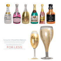 Adult Party Decoration Balloon Wine Glass Style Aluminum Foil Balloon Large Champagne Bottle Multiple Wine Party Dress Up