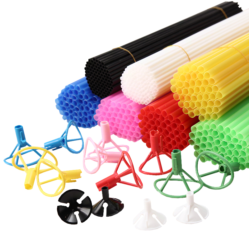 Add coarse thickened aluminium foil Balloon Rod Balloon Rod white black Color Balloon Stick Normal Balloon Rod 