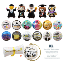 School graduation decoration arrangement of balloon graduate photograph memorial balloon Dr. Hat cartoon aluminum film balloon column