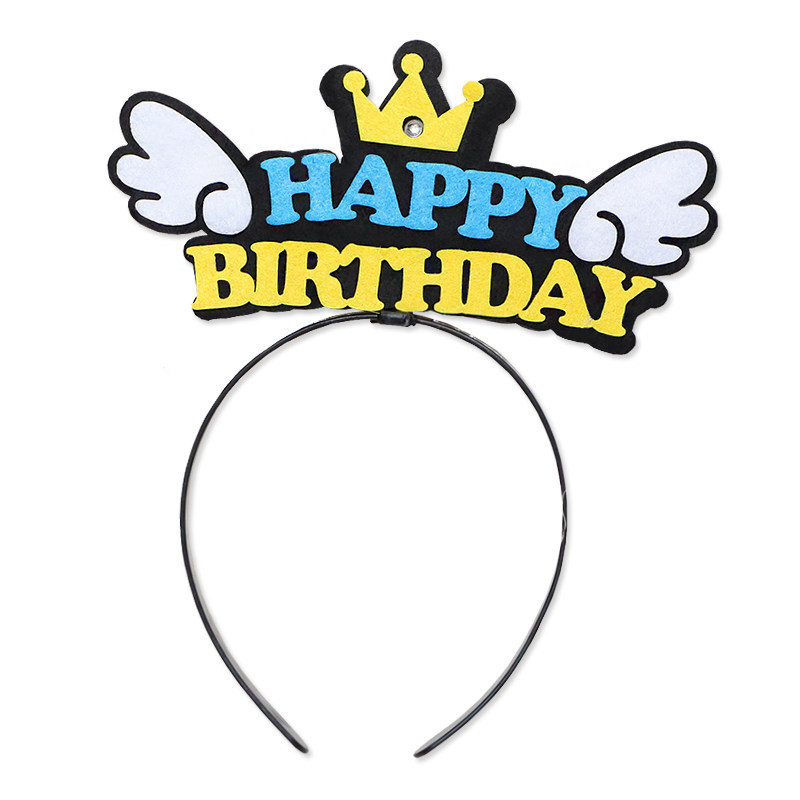 Birthday Party Decorations Birthday Hat Birthday Cartoon Hair Stirrup With Light Luminous Birthday Hair Stirrup Children's Birthday Hair Stirrup 