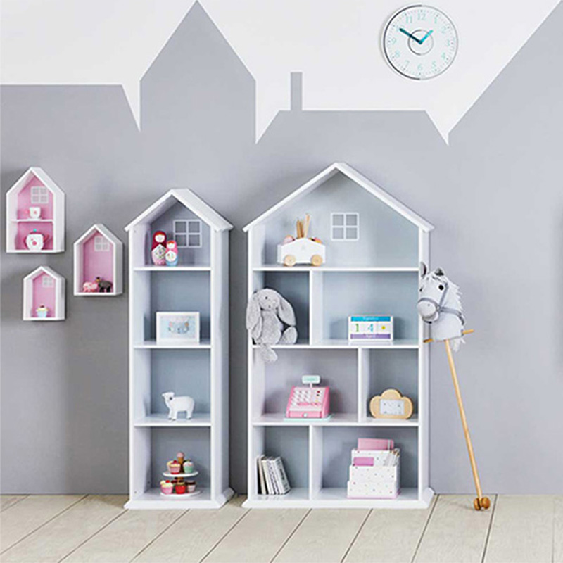 Foreign Trade Outlet Children House Bookshelves Large House Shelves Bookcase Bookcase Wood Containing Cabinet Intake Cabinet Student Boy