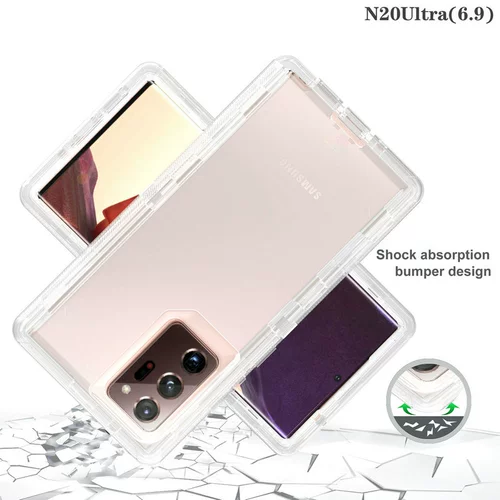 Samsung, совместимый прозрачный чехол для телефона, защитная сумка, экран защищен от пыли, воды и ударов, нескользящий защитный чехол, защита при падении, увеличенная толщина, «три в одном»