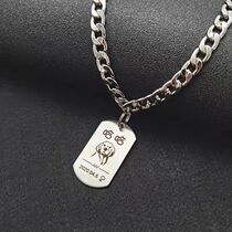 Dog brand custom inscription brand cat necklace cat identity stainless steel listed dog necklace anti-loss tag