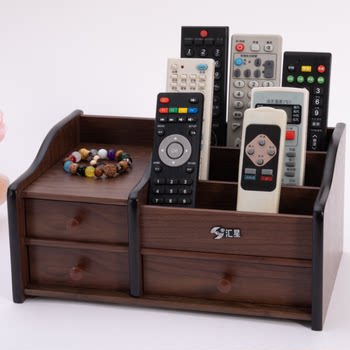 Multifunctional desktop tissue box remote control storage box