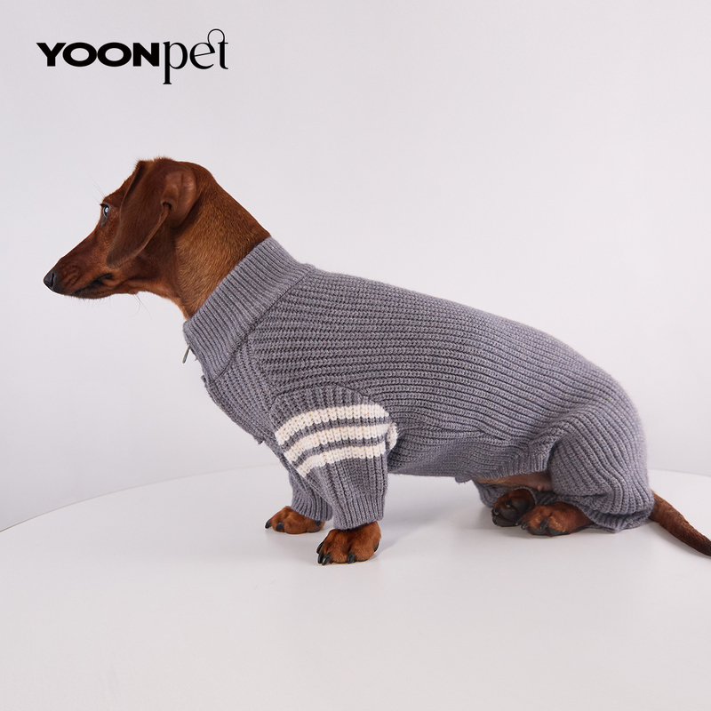 Pet Dog and Cat Autumn and Winter Polo Knit Zipper Sweater Base Layer Four-Legged Sweater for Schnauzer, Teddy, Bichon Pet Dog and Cat Autumn and Winter Polo Knit Zipper Sweater Base Layer Four-Legged Sweater for Schnauzer, Teddy, Bichon