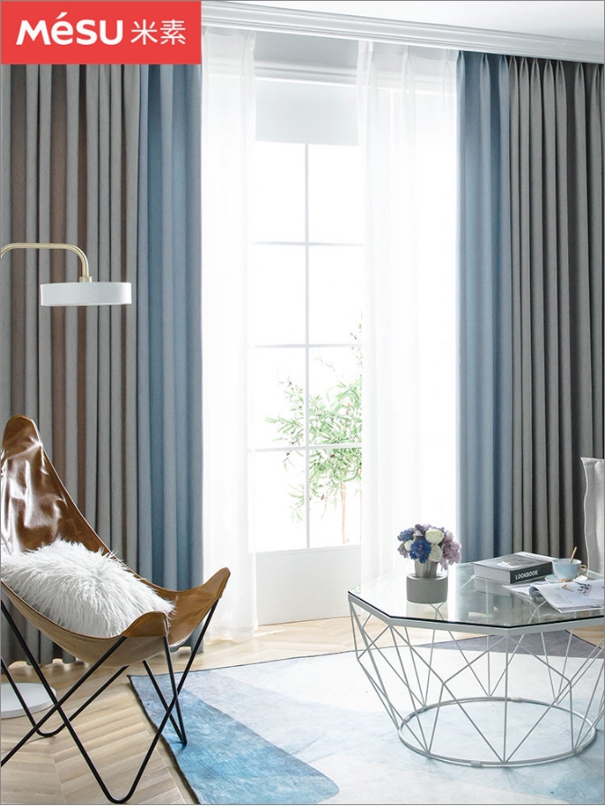 Micin cotton linen shading cloth bedroom floating window blinds Nordic minimalist modern living room balcony shading customized to find