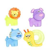 Foreign trade original single high quality newborn baby cute cartoon tooth gum rattle tooth stick water injection