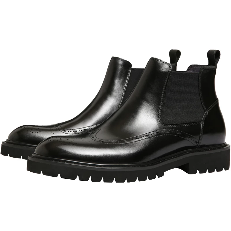 Мартенсы, челси, мужские низкие ботинки в английском стиле, натуральная кожа