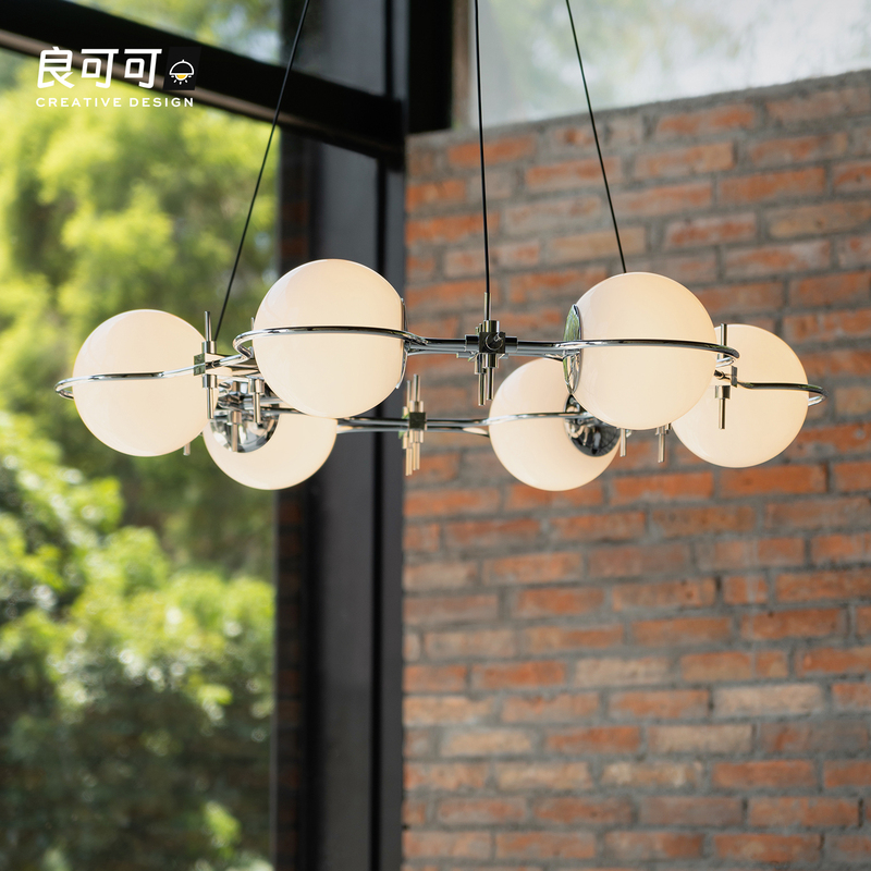 Bauhaus Modern Minimalist Light Luxury Glass Ball High-End Living Room Chandelier Eye-Protecting Main Light Fixture Bauhaus Modern Minimalist Light Luxury Glass Ball High-End Living Room Chandelier Eye-Protecting Main Light Fixture
