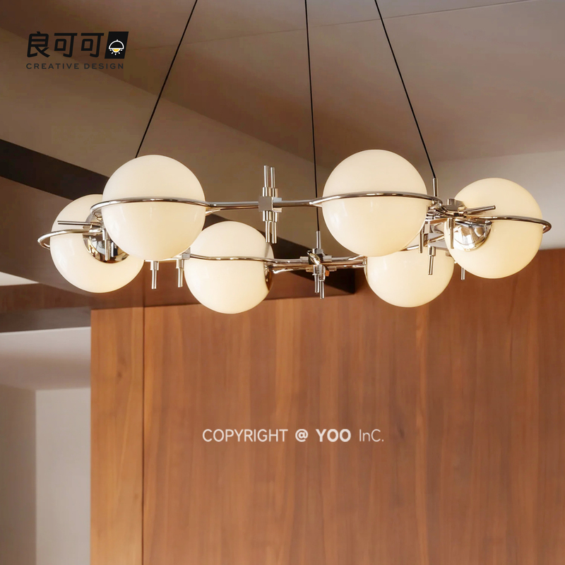 Bauhaus Modern Minimalist Light Luxury Glass Ball High-End Living Room Chandelier Eye-Protecting Main Light Fixture Bauhaus Modern Minimalist Light Luxury Glass Ball High-End Living Room Chandelier Eye-Protecting Main Light Fixture