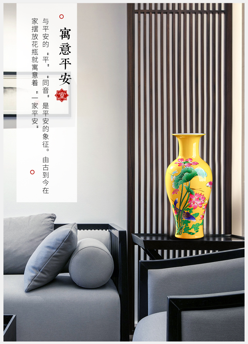 Jingdezhen ceramics vase furnishing articles sitting room flower arranging water raise lucky bamboo vase household living room TV cabinet act the role ofing is tasted