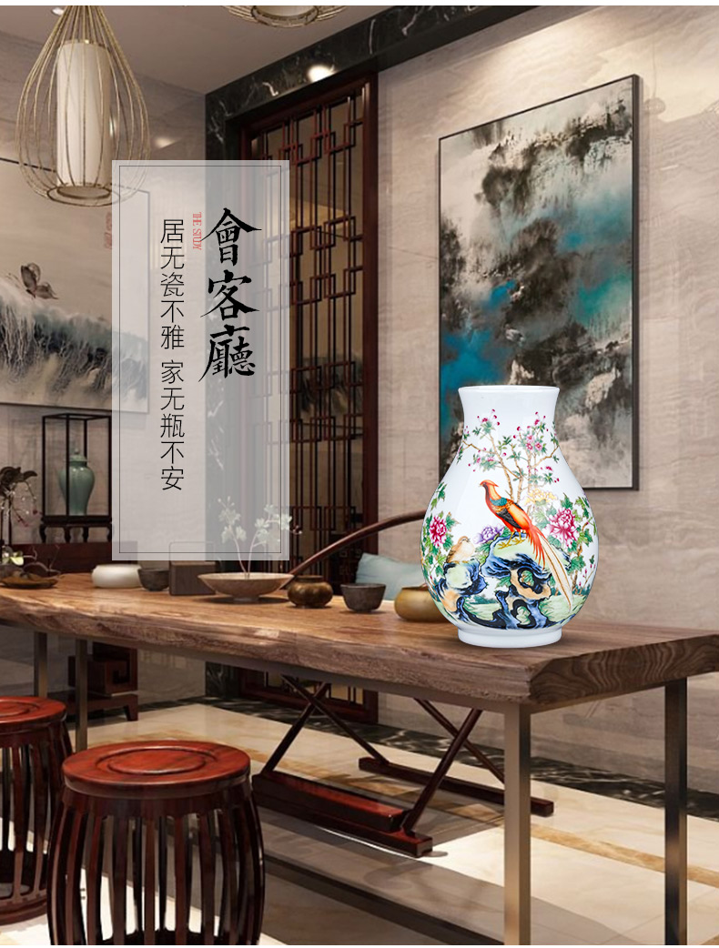 Jingdezhen ceramics vase furnishing articles living room flower arranging wide expressions using of Chinese style household adornment TV ark, arts and crafts