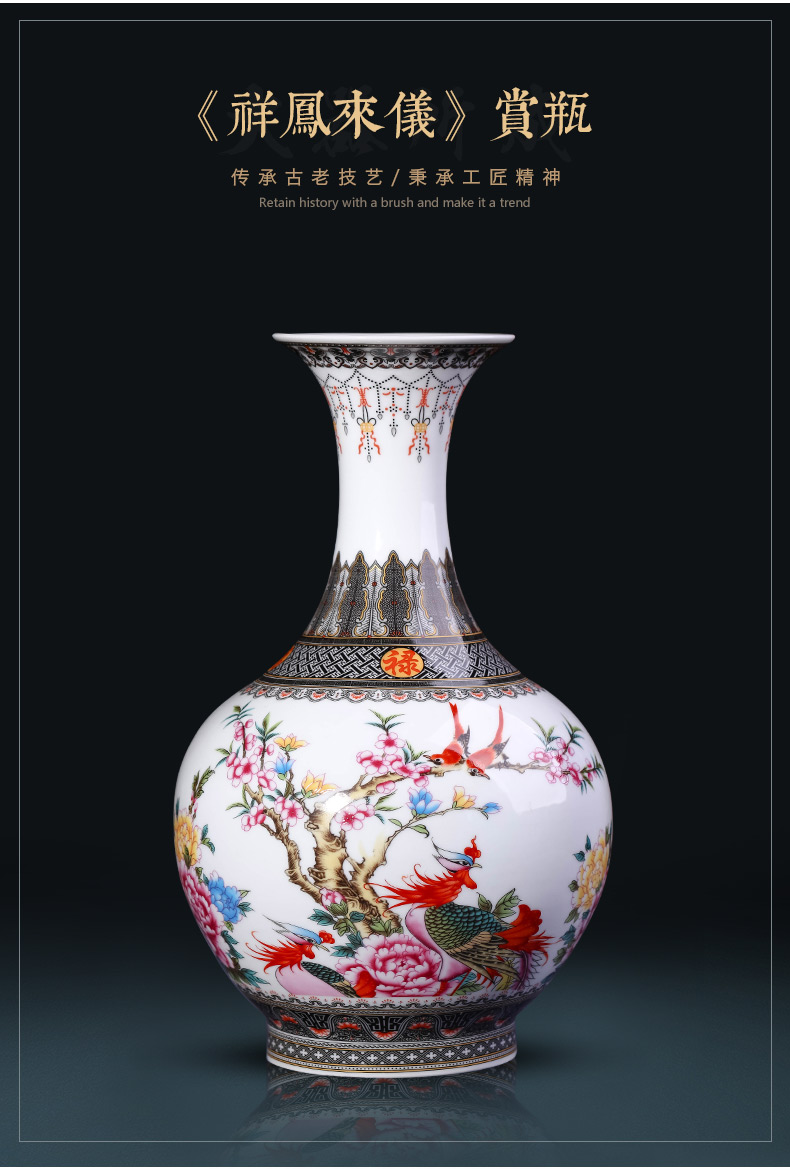 Jingdezhen ceramics powder enamel the ancient philosophers figure vases, flower arrangement of Chinese style household furnishing articles, the sitting room porch decoration