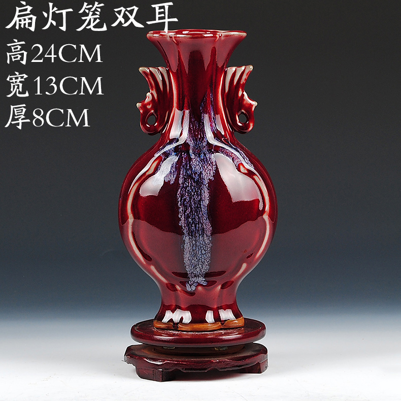 Archaize of jingdezhen ceramics up with jun porcelain vase furnishing articles of modern Chinese style household rich ancient frame sitting room adornment