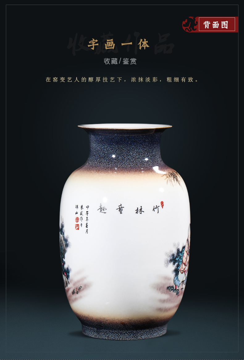 Jingdezhen ceramics craft up with tong qu, vases, flower arrangement sitting room of the new Chinese style household adornment furnishing articles present