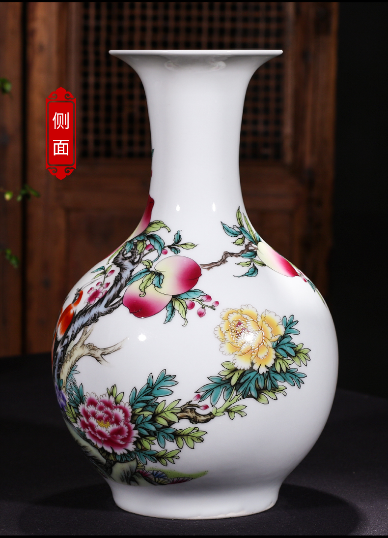 Archaize of jingdezhen ceramics powder enamel vase Chinese style living room porch TV ark adornment creative flower arranging furnishing articles