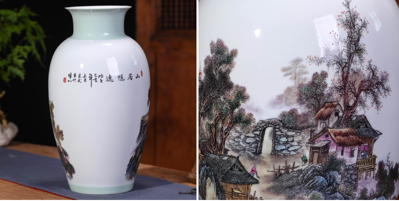 Pastel landscapes of jingdezhen ceramics vase furnishing articles sitting room TV ark, of Chinese style household adornment arranging flowers