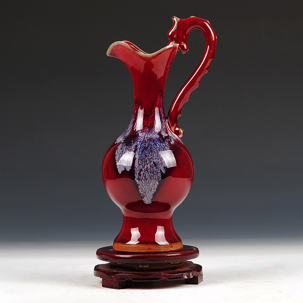 Archaize of jingdezhen ceramics up with jun porcelain vase furnishing articles of modern Chinese style household rich ancient frame sitting room adornment