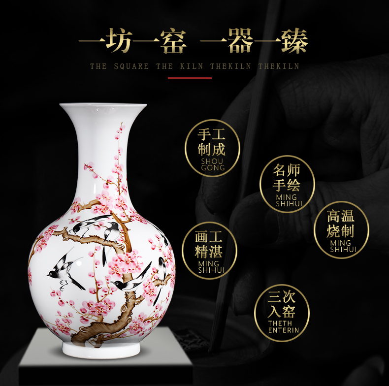 The Master of jingdezhen ceramics hand - made pastel vases, flower arrangement of Chinese style household adornment handicraft furnishing articles sitting room