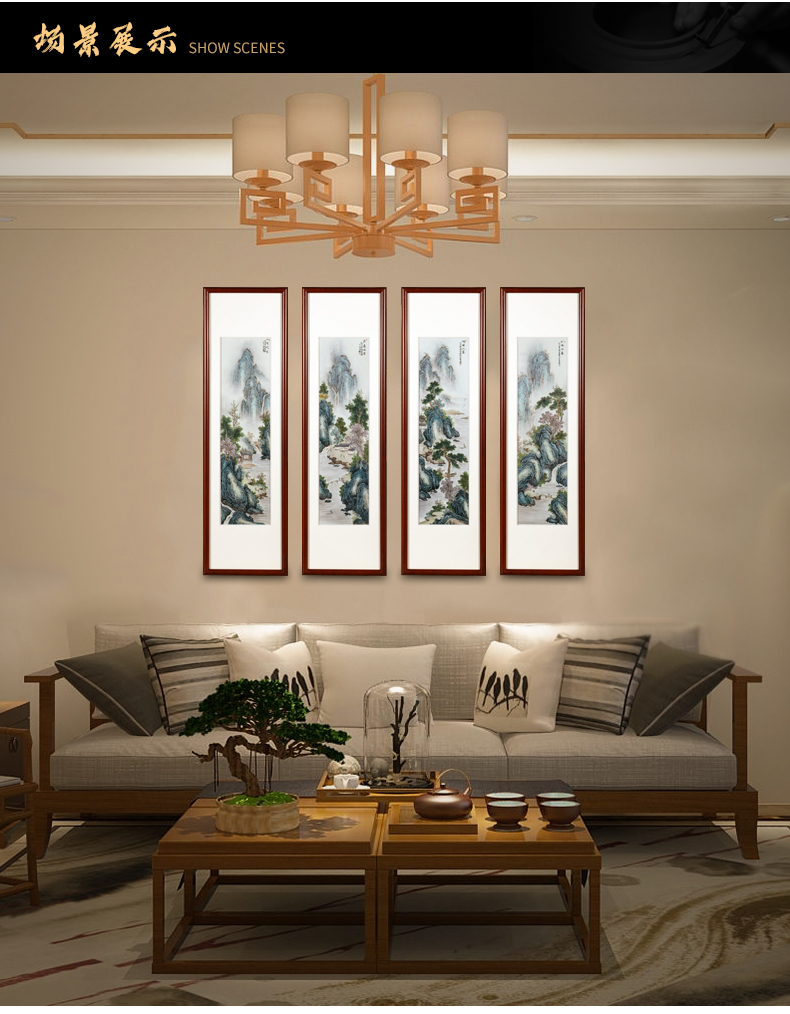 Jingdezhen famous hand - made ceramic plate drawing of new Chinese style household adornment porcelain sitting room handicraft furnishing articles study