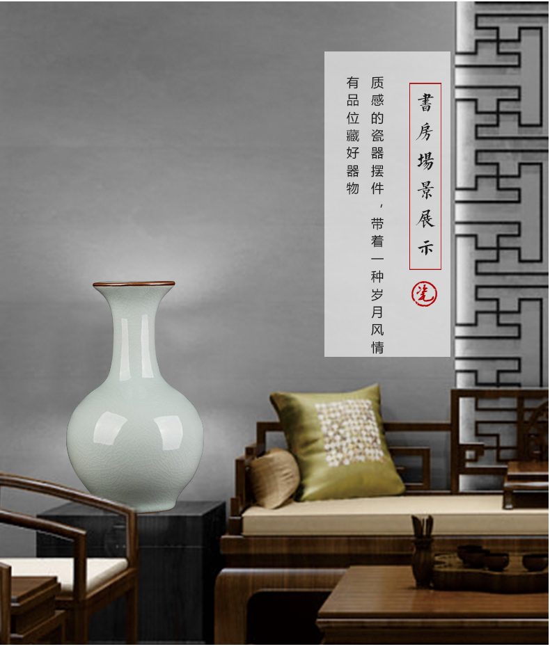 Archaize of jingdezhen ceramics up crack flower vase furnishing articles sitting room of Chinese style restoring ancient ways is rich ancient frame ornaments