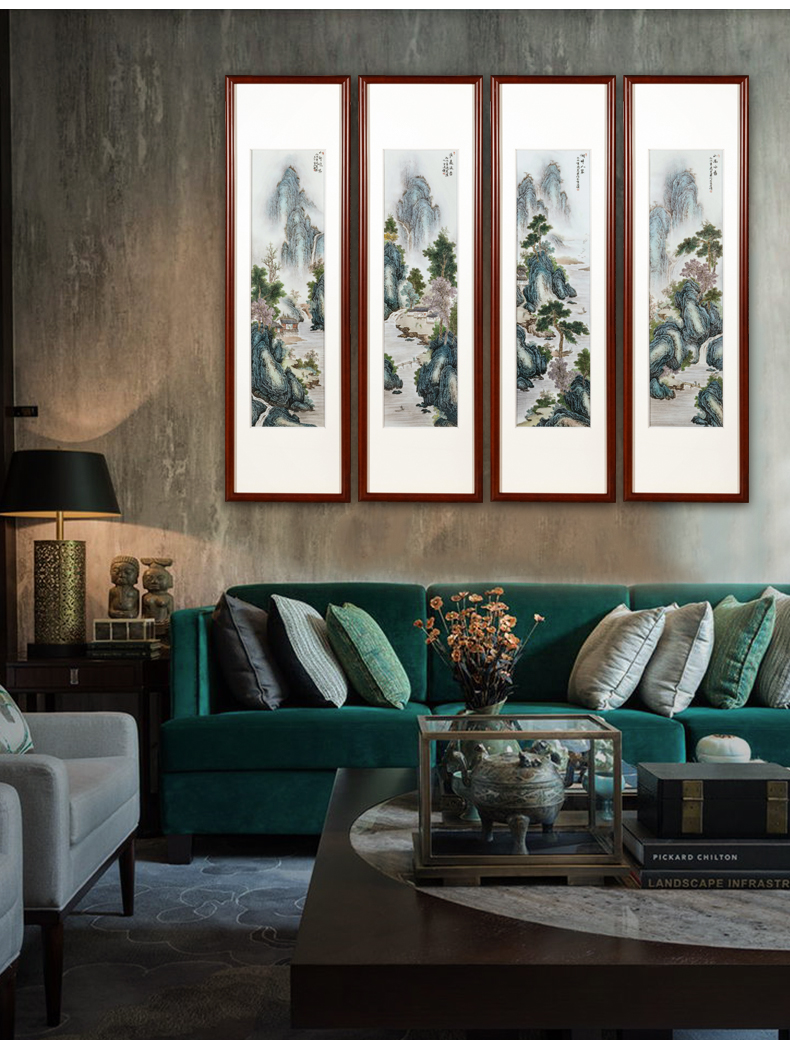 Jingdezhen famous hand - made ceramic plate drawing of new Chinese style household adornment porcelain sitting room handicraft furnishing articles study