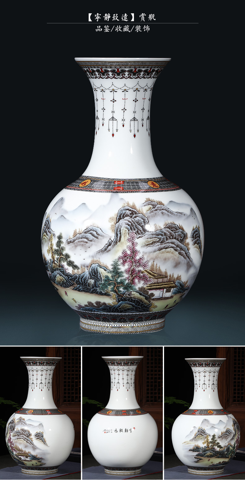 Jingdezhen ceramics vase furnishing articles TV ark, dried flower flower arranging the modern Chinese style household, sitting room adornment porcelain