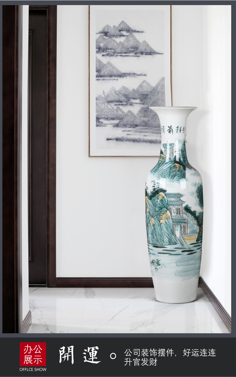 Jingdezhen ceramics hand - made bright future vases, flower arranging a sitting room be born Chinese style household act the role ofing is tasted furnishing articles size