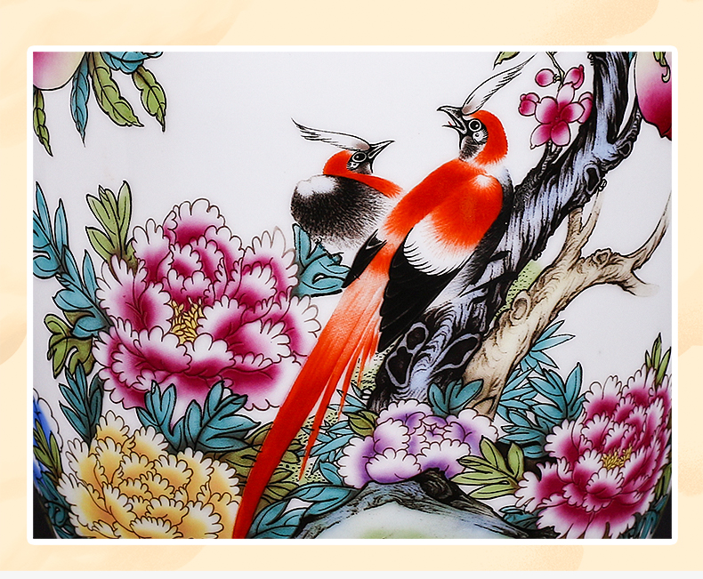 Archaize of jingdezhen ceramics powder enamel vase Chinese style living room porch TV ark adornment creative flower arranging furnishing articles