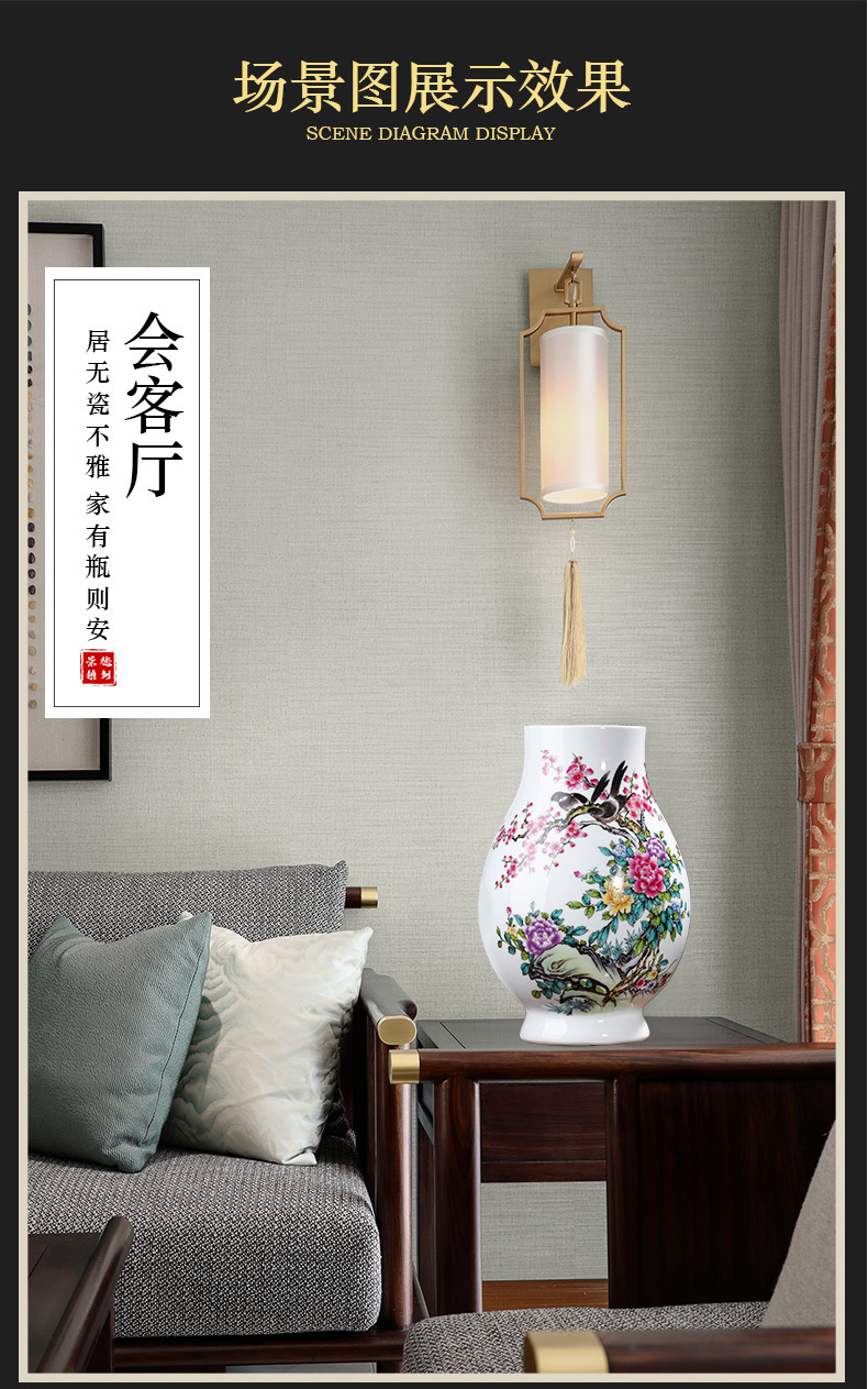 Jingdezhen ceramics Chinese vase flower arranging dried flowers sitting room TV ark, place of the sitting room porch home decoration