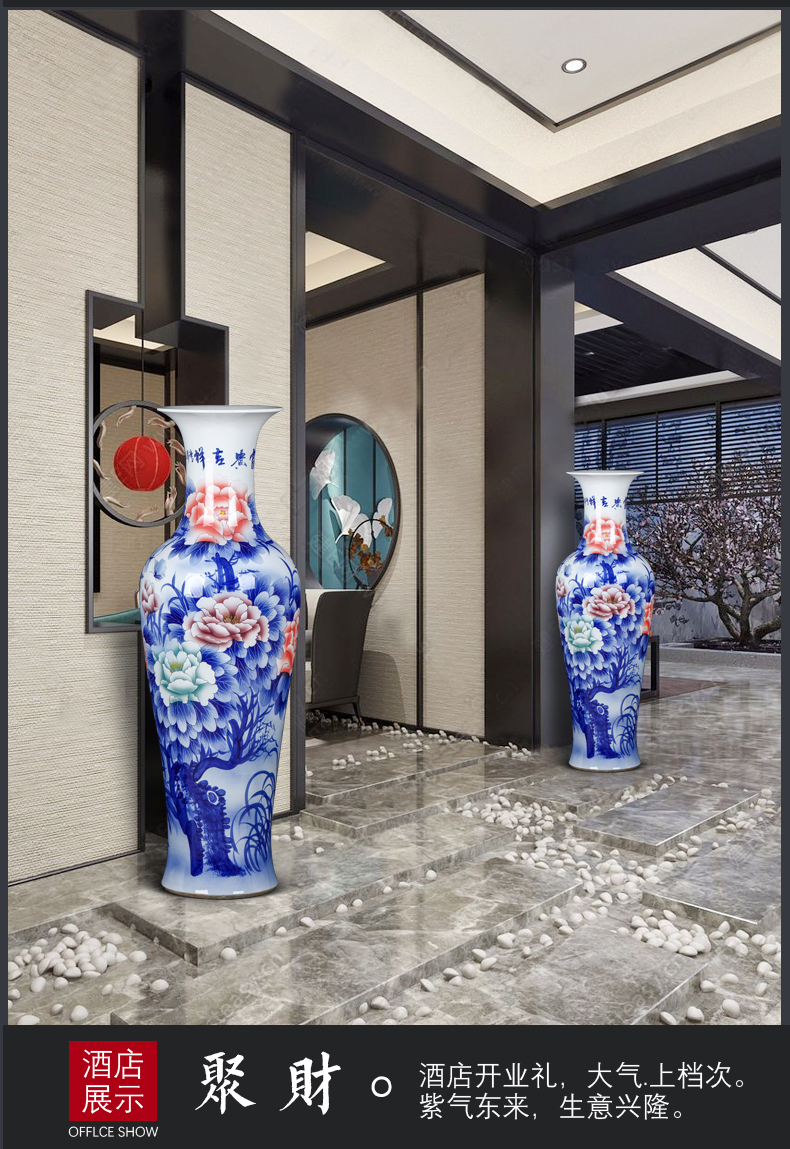 Furnishing articles hand - made porcelain of jingdezhen ceramics youligong landing big hotel opening gifts to heavy large vase