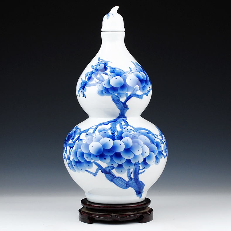 Jingdezhen ceramics famous household hand - made porcelain bottle wine jar with cover 10 jins to jars sealed as cans