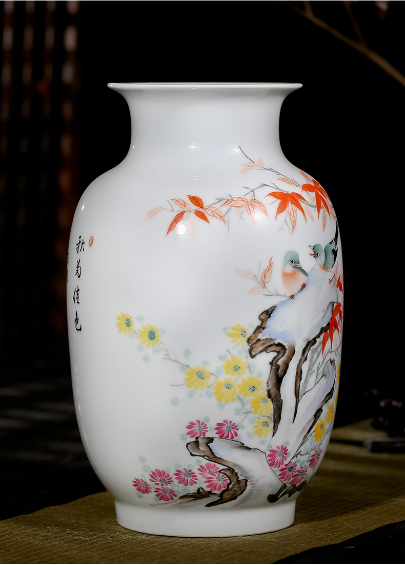 The Master of jingdezhen ceramics hand - made pastel vases, flower arrangement of Chinese style household adornment handicraft furnishing articles sitting room