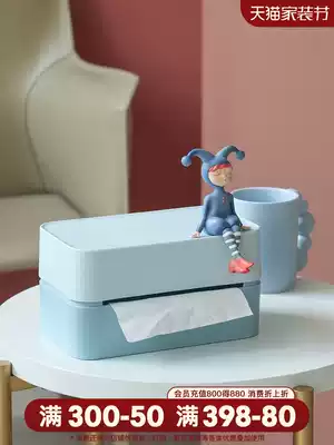 Creative tissue box simple modern living room coffee table wipe hands desktop light luxury napkin extraction toilet paper storage box table ornaments