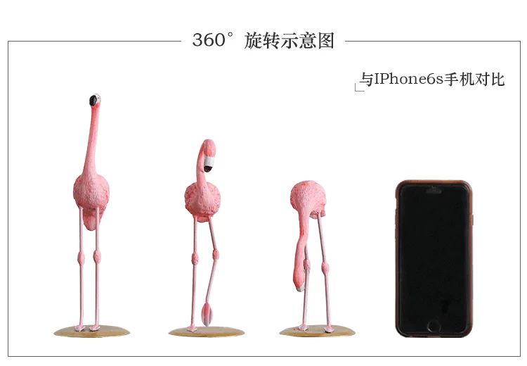 Sáng tạo ins siêu lửa flamingo đồ trang trí nhựa dễ thương phòng ngủ động vật đồ nội thất phòng khách món quà Ngày Valentine decor phòng khách