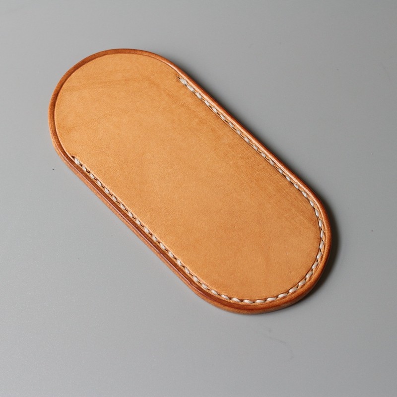 Wood stone hand for Argentinian SDS Vegetable Tanned Head Layer Cow Leather Flap Knife Sleeve Protective Sleeve Suitable For CR Small Sand Big Sand