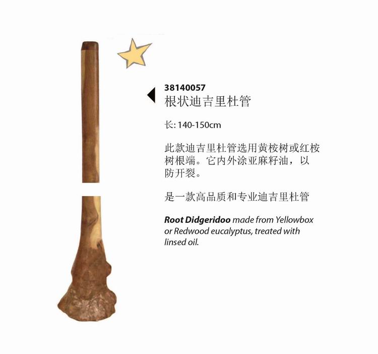 Derry Terre root-shaped Digiridu tube Didgeridoo imported Australian musical instrument eucalyptus