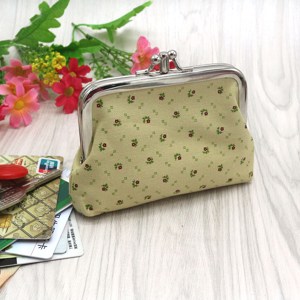 Ví tiền xu nữ hoa dễ thương nhỏ tươi sinh viên ví ngắn xu túi nhỏ ví gucci nam